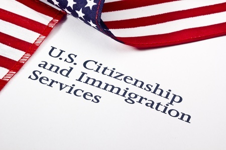 United States Citizenship and Immigration Services and United States Flag